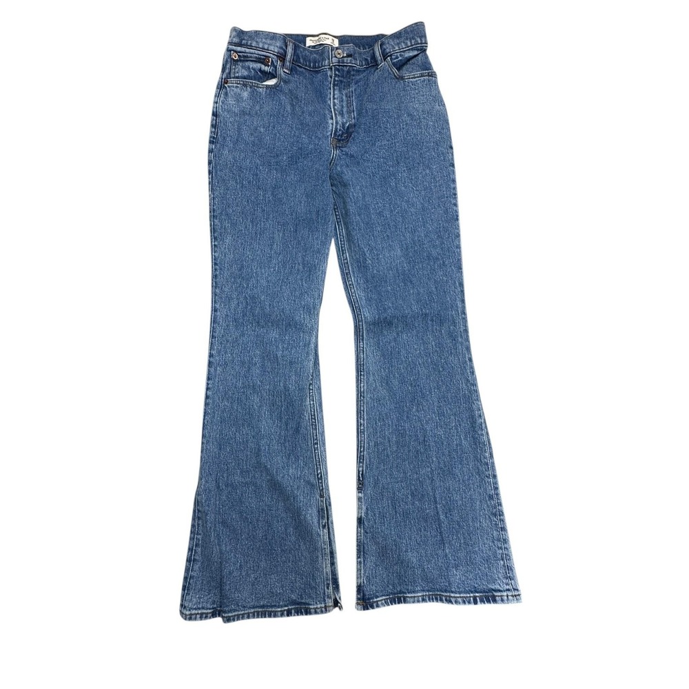 Abercrombie & Fitch 70s Vintage Flare Ultra High Rise Jeans Womens 29 Blue